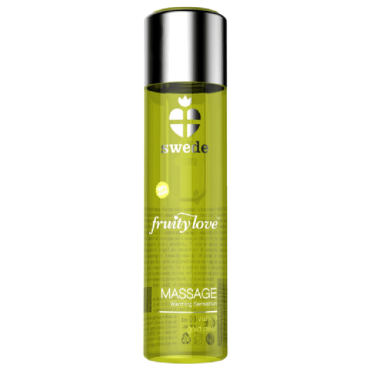 SWEDE - ÓLEO DE MASSAGEM COM EFEITO AQUECEDOR FRUITY LOVE BAUNILHA E PÊRA DOURADA 120 ML