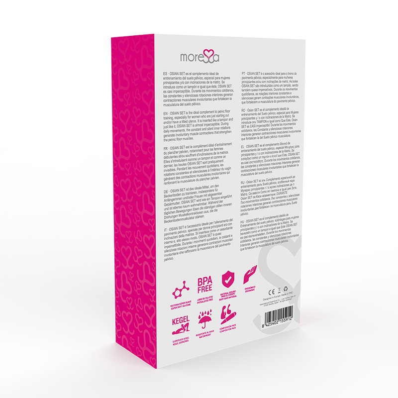 MORESSA - SET OSIAN SILICONA PREMIUM ROSA (Osian Uno - 51 g | Osian Dos - 101 g | Osian Tres 85 g)