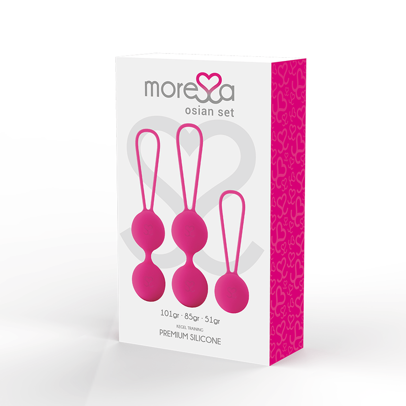 MORESSA - CONJUNTO OSIAN PREMIUM SILICONE ROSA (Osian One - 51 g | Osian Two - 101 g | Osian Three 85 g) - Toys "n" Us
