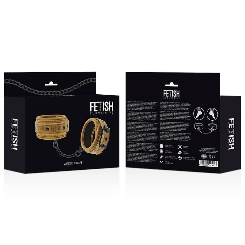 FETISH SUBMISSIVE ORIGEN - PUNHOS DE COURO VEGANO COM FORRO DE NEOPRENE