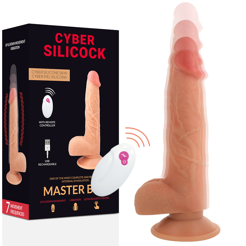 CYBER SILICOCK - CONTROLE REMOTO REALISTA MASTER BEN 23,88 CM -O- 4,3 CM