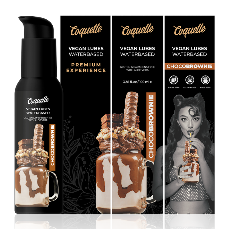 COQUETTE CHIC DESIRE - EXPERIÊNCIA PREMIUM 100ML LUBRIFICANTES VEGANOS CHOCOLATE BROWNIE