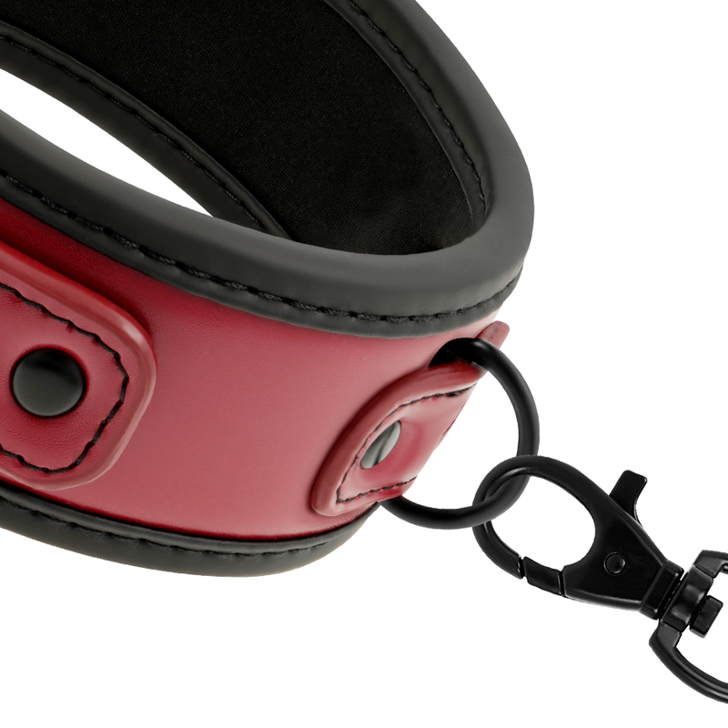 FETICHE SUBMISSIVO QUARTO ESCURO - COLAR DE CORRENTE COM FORRO DE NEOPRENE