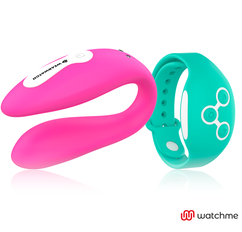 WEARWATCH - VIBRADOR WATCHME DE DUPLA TECNOLOGIA FÚCSIA / ÁGUA DO MAR