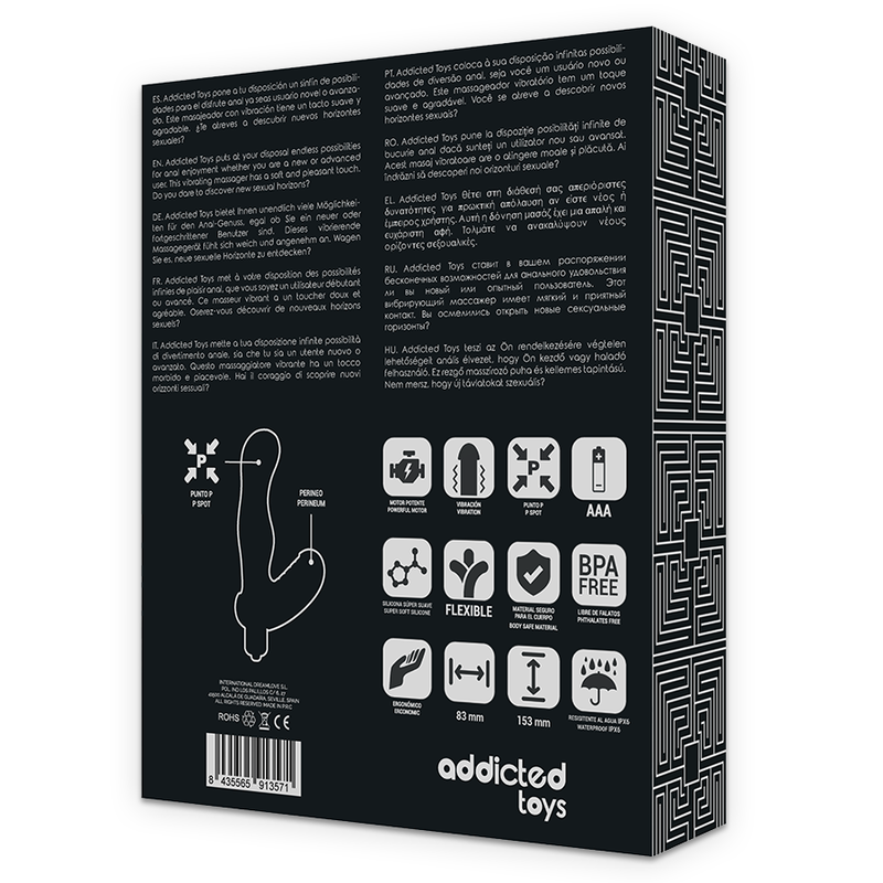 ADDICTED TOYS - VIBRADOR ANAL DE PRÓSTATA DE SILICONA P-SPOT