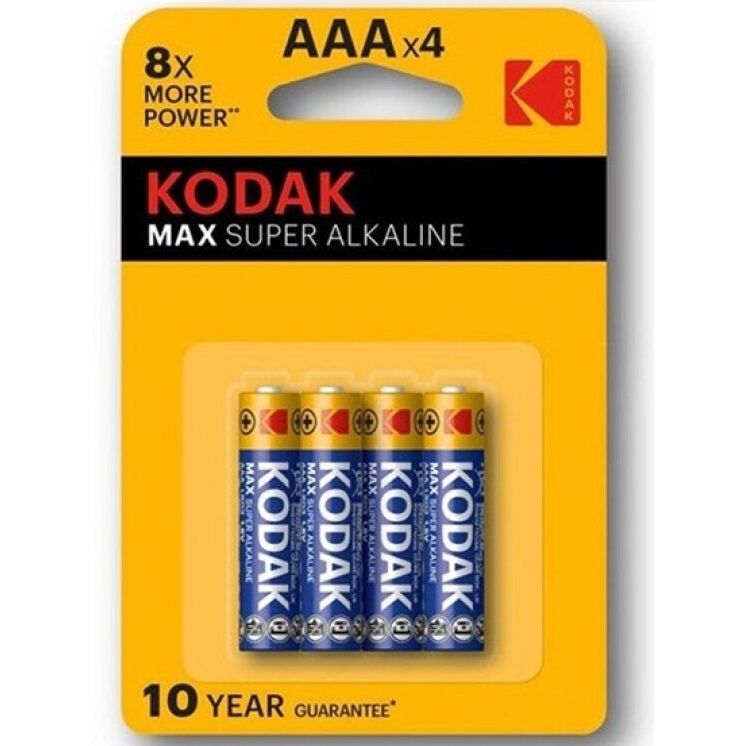 KODAK - BATERÍA ALCALINA SUPER MAX AAA LR03 BLISTER * 4
