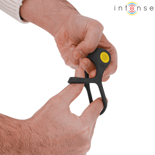 INTENSE - ALEX VIBRATOR DOUBLE PENIS RING 10 VIBRATIONS BLACK - Toys "n" Us