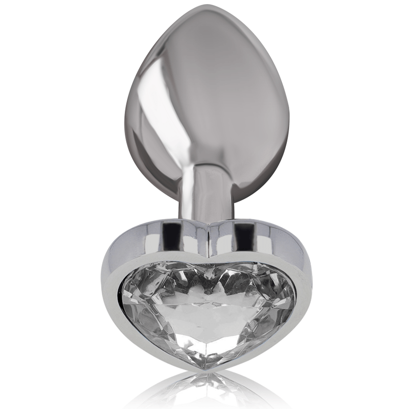 INTENSE - ALUMINUM METAL ANAL PLUG WHITE HEART SIZE M - Toys "n" Us