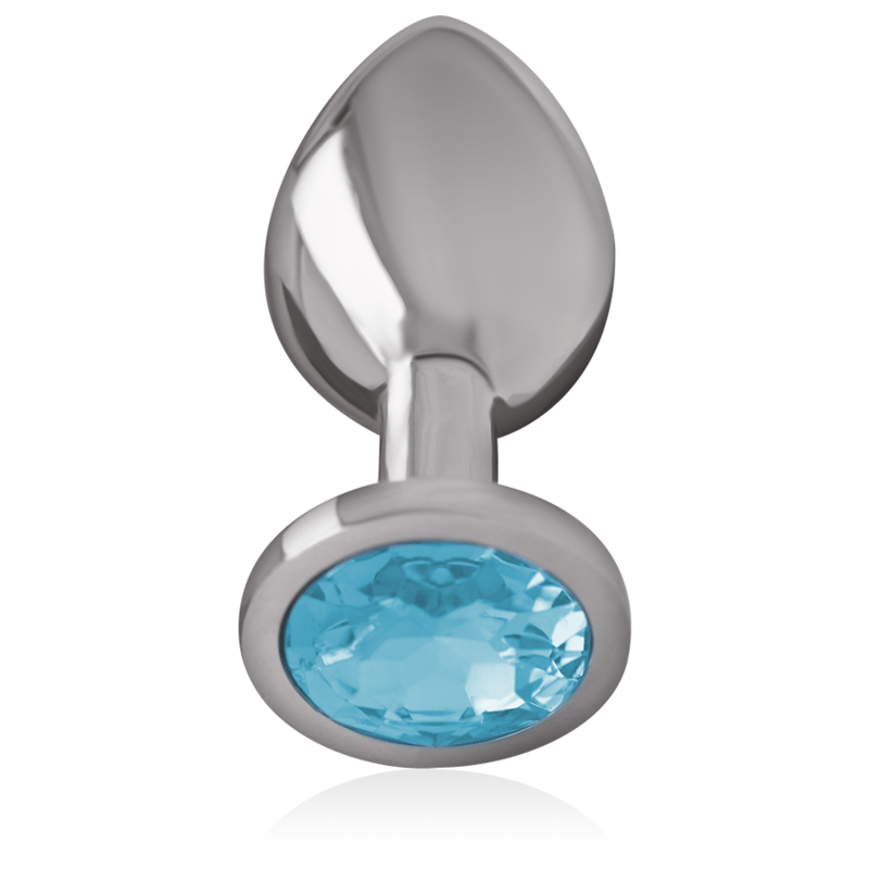 INTENSE - ALUMINUM METAL ANAL PLUG WITH BLUE CRYSTAL SIZE S - Toys "n" Us