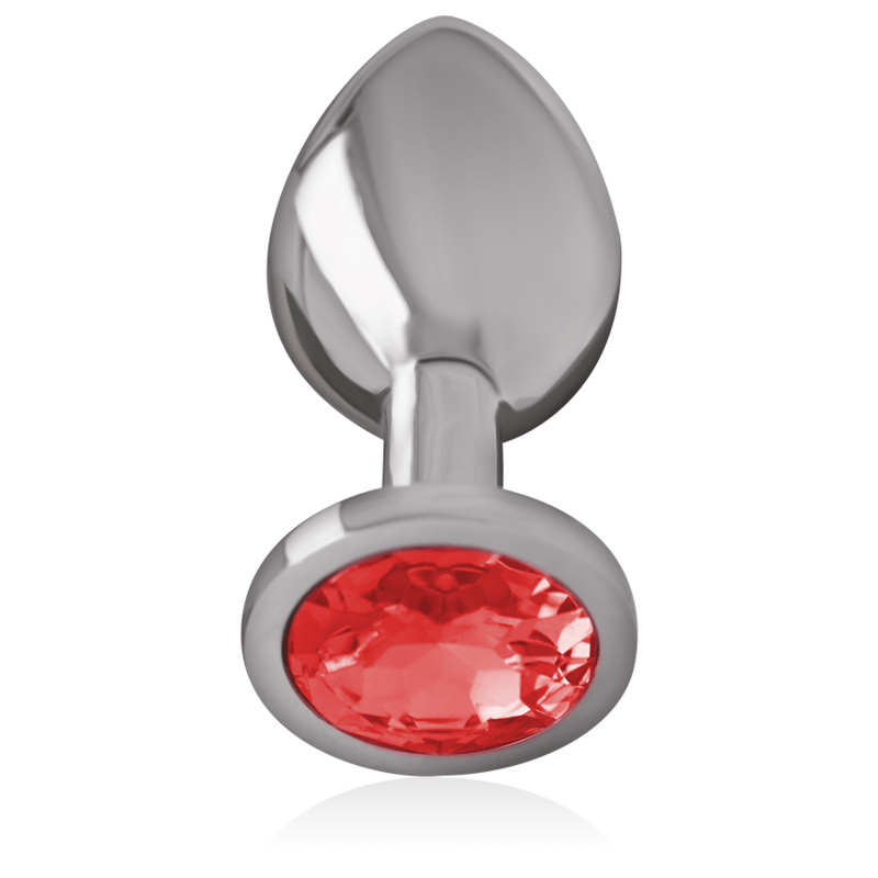INTENSE - ALUMINUM METAL ANAL PLUG WITH RED CRYSTAL SIZE L - Toys "n" Us