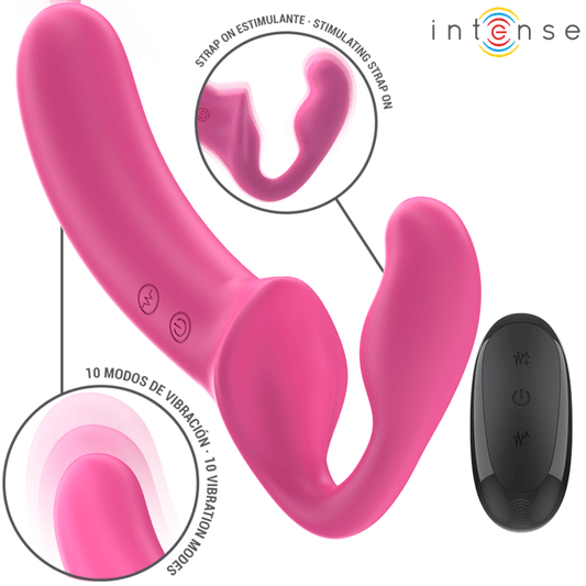 INTENSE - AMY DOUBLE VIBRATOR 20 CM PINK REMOTE CONTROL - Toys "n" Us