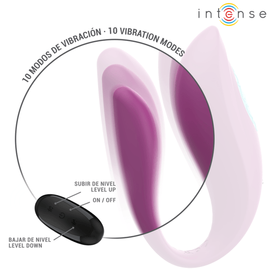 INTENSE - ANNIE U - SHAPED VIBRATOR AND STIMULATOR PURPLE REMOTE CONTROL - Toys "n" Us