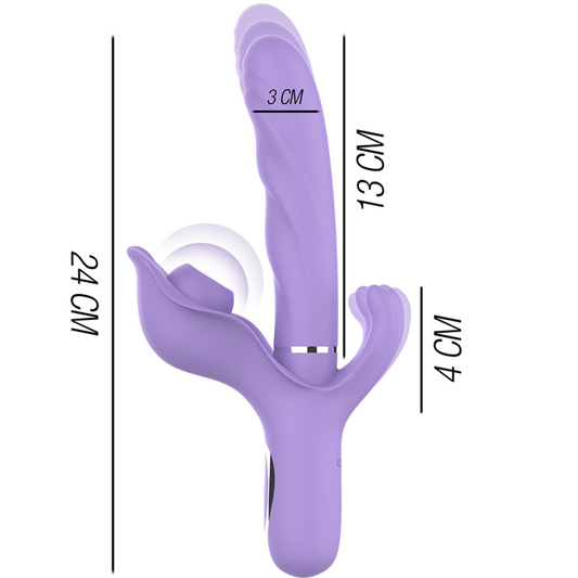 INTENSE - BILLIE MULTIFUNCTION RECHARGEABLE VIBRATOR SUCTION & PULSING PURPLE - Toys "n" Us
