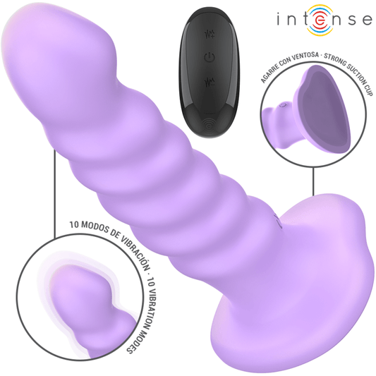 INTENSE - BRENDA VIBRATOR SIZE M SPIRAL DESIGN 10 VIBRATIONS PURPLE REMOTE CONTROL - Toys "n" Us