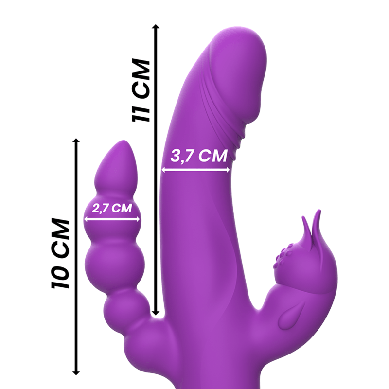 INTENSE - CASANOVA RABBIT SILICONE VIBRATOR TRIPLE MOTOR PURPLE - Toys "n" Us
