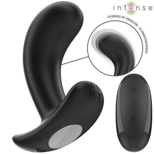 INTENSE - CHANDLER ANAL PLUG 10 VIBRATIONS BLACK REMOTE CONTROL - Toys "n" Us
