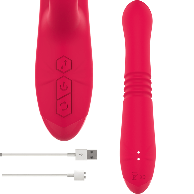 INTENSE - DUA MULTIFUNCTION RECHARGEABLE UP & DOWN VIBRATOR WITH RED TONGUE - Toys "n" Us