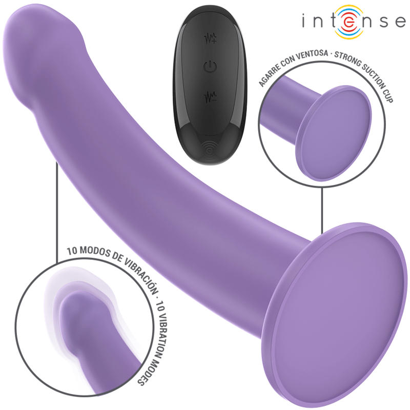 INTENSE - EDDIE VIBRATOR 17.5 CM 10 VIBRATIONS PURPLE REMOTE CONTROL - Toys "n" Us