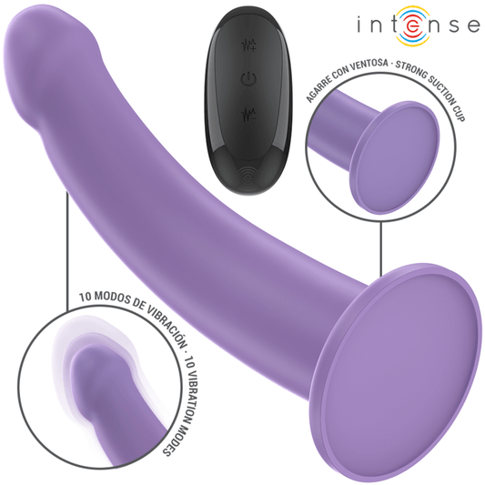 INTENSE - EDDIE VIBRATOR 17.5 CM 10 VIBRATIONS PURPLE REMOTE CONTROL - Toys "n" Us