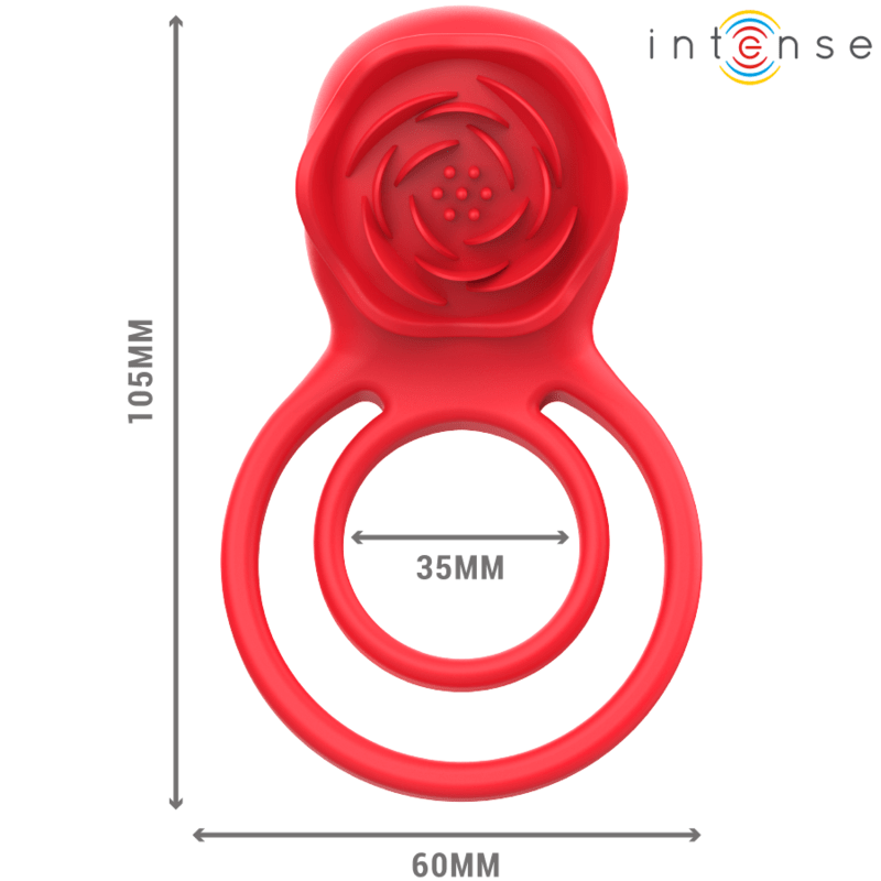 INTENSE - GAIL STIMULATOR ROSE 10 VIBRATIONS RED REMOTE CONTROL - Toys "n" Us