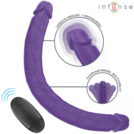 INTENSE - GUNTER DILDO DOUBLE VIBRATOR 40 CM PURPLE REMOTE CONTROL - Toys "n" Us