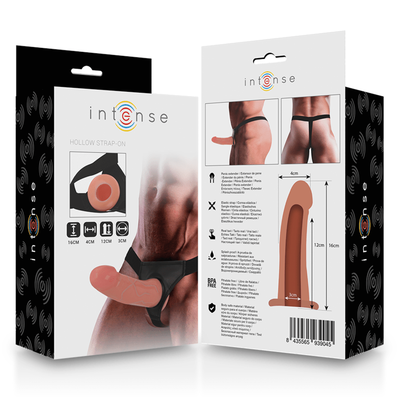 INTENSE - HOLLOW HARNESS WITH DILDO 16 X 3 CM - Toys "n" Us