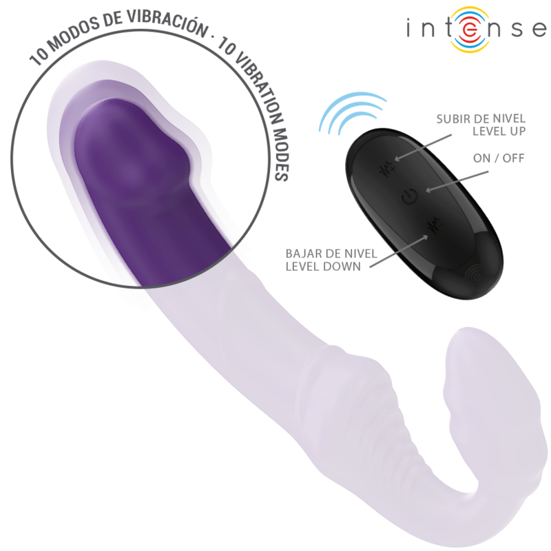 INTENSE - JILL DOUBLE VIBRATOR 20 CM PURPLE REMOTE CONTROL - Toys "n" Us