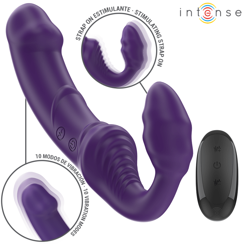 INTENSE - JILL DOUBLE VIBRATOR 20 CM PURPLE REMOTE CONTROL - Toys "n" Us