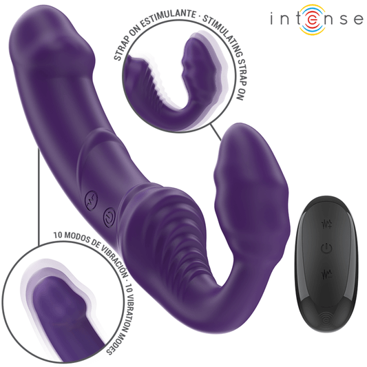 INTENSE - JILL DOUBLE VIBRATOR 20 CM PURPLE REMOTE CONTROL - Toys "n" Us