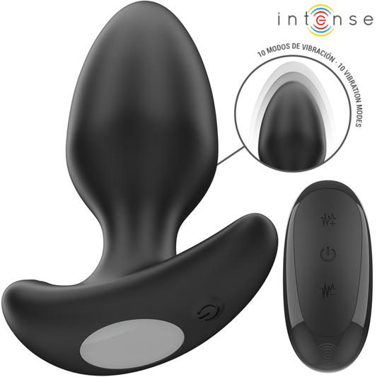 INTENSE - JOEY ANAL PLUG 10 VIBRATIONS BLACK REMOTE CONTROL - Toys "n" Us