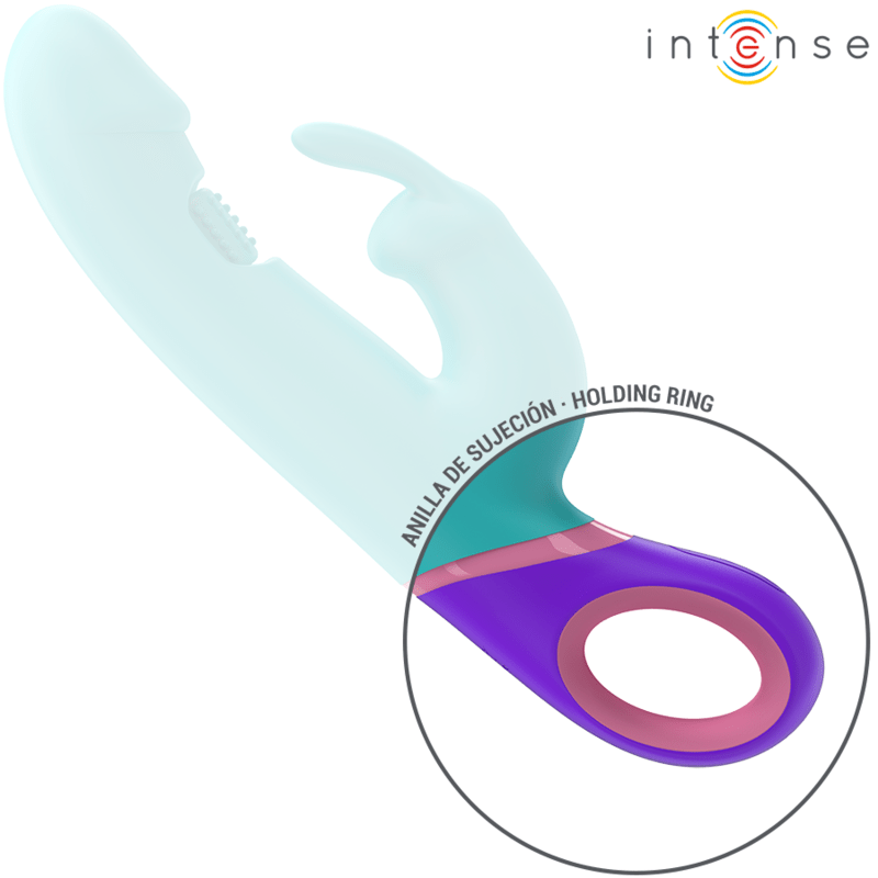 INTENSE - MONICA RABBIT VIBRATOR WITH ROTATING G - SPOT STIMULATOR BLUE - Toys "n" Us