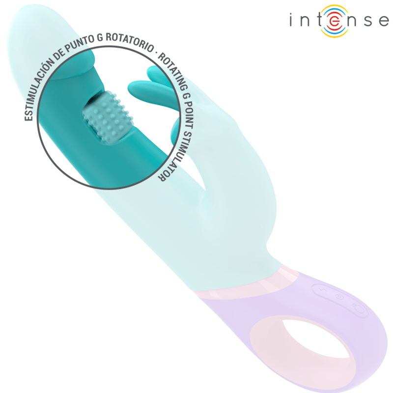 INTENSE - MONICA RABBIT VIBRATOR WITH ROTATING G - SPOT STIMULATOR BLUE - Toys "n" Us