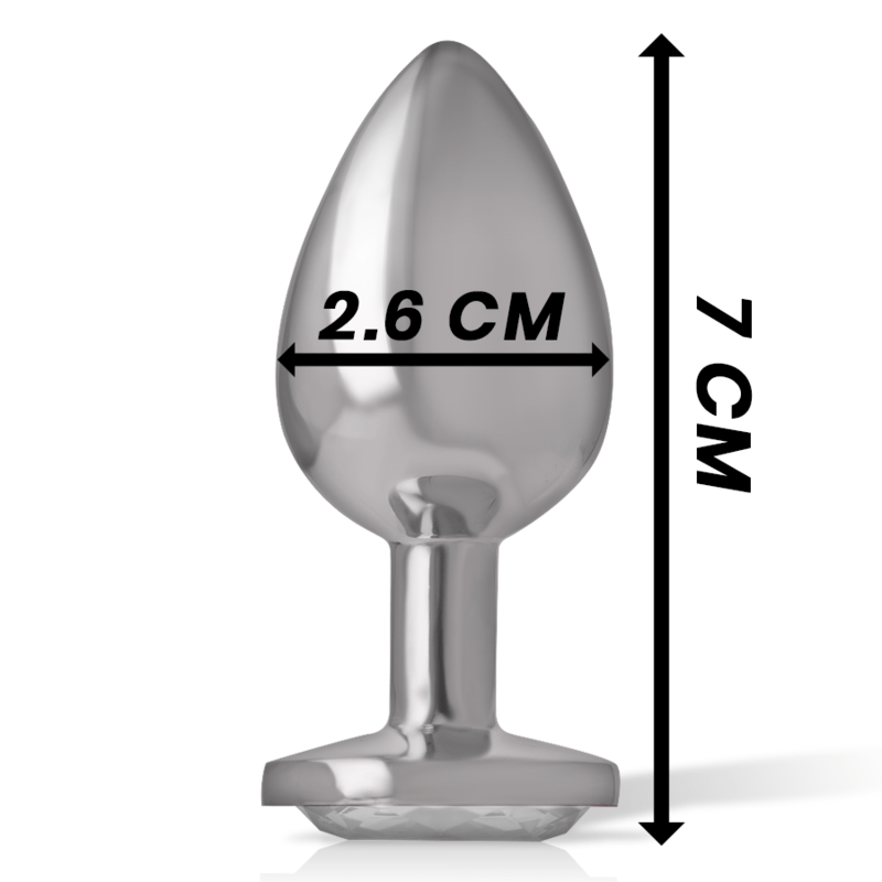 INTENSE - PLUG ANAL DE METAL DE ALUMÍNIO COM CRISTAL PRATA TAMANHO S - Toys "n" Us