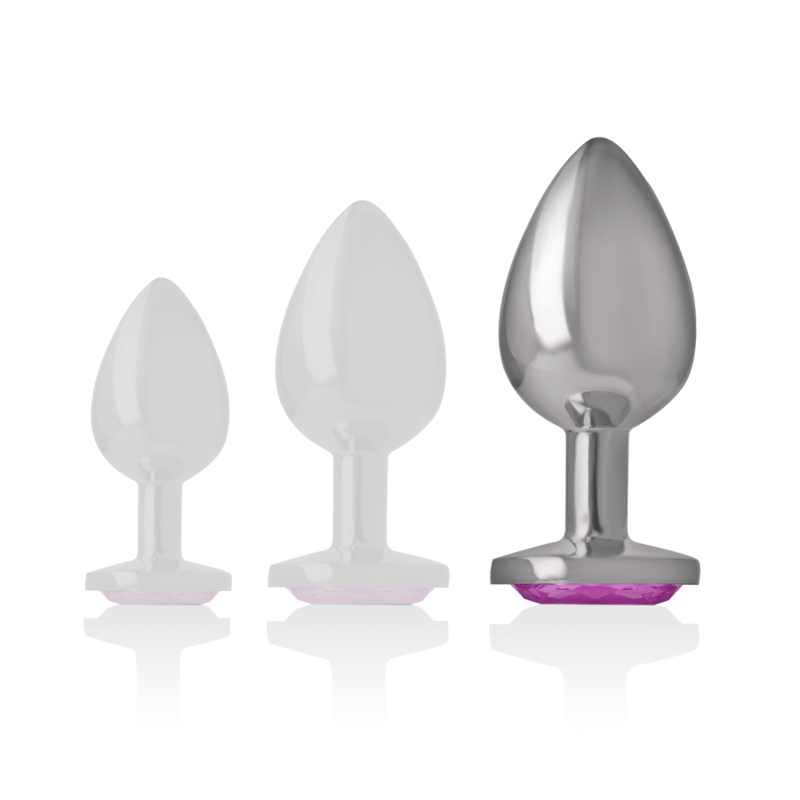 INTENSE - PLUG ANAL DE METAL DE ALUMÍNIO COM CRISTAL ROSA TAMANHO L - Toys "n" Us
