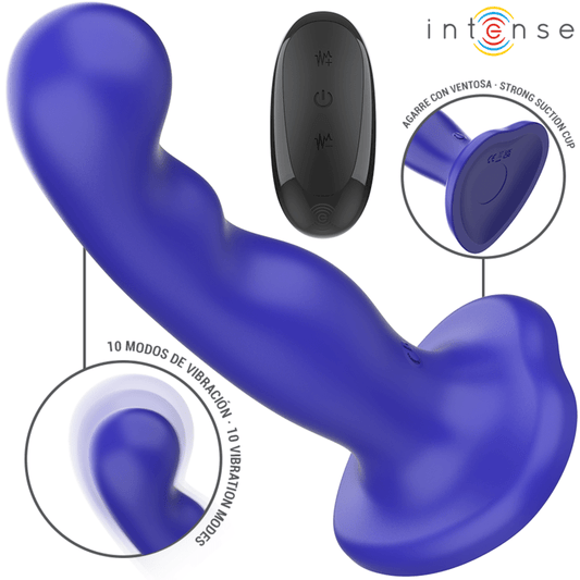 INTENSE - SHORTY VIBRATOR WITH SUCTION CUP BLUE REMOTE CONTROL - Toys "n" Us