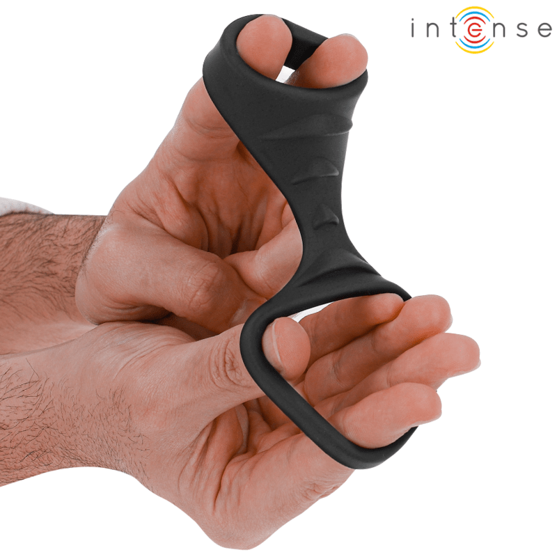 INTENSE - THEO DOUBLE SILICONE PENIS RING BLACK MODEL 3 - Toys "n" Us