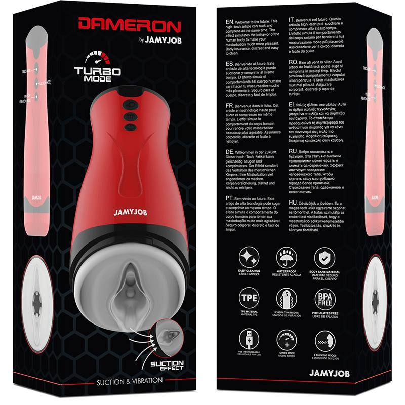 JAMYJOB - DAMERON SUCTION AND VIBRATION MASTURBATOR - Toys "n" Us