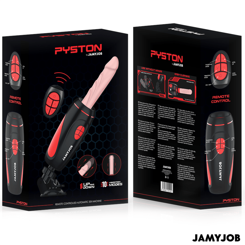 JAMYJOB - PYSTON BASE AUTOMATIC MASTURBATOR WITH REMOTE CONTROL DILDO - Toys "n" Us