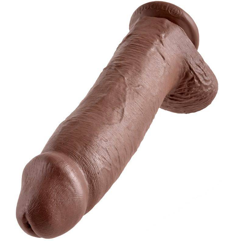KING COCK - 12 DILDO CASTANHO COM BOLAS 30.48 CM - Toys "n" Us