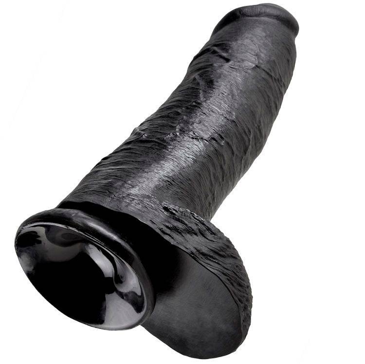 KING COCK - 12 DILDO PRETO COM BOLAS 30.48 CM - Toys "n" Us