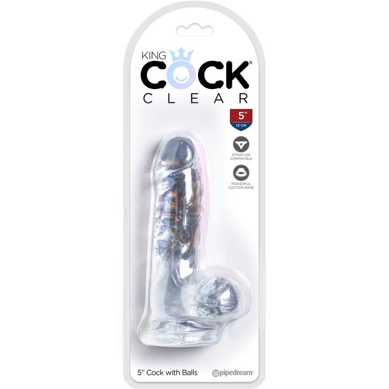 KING COCK - CLEAR REALISTIC PENIS WITH BALLS 10.1 CM TRANSPARENT - Toys "n" Us