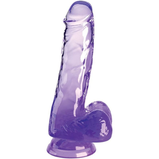 KING COCK - CLEAR REALISTIC PENIS WITH BALLS 13.5 CM PURPLE - Toys "n" Us