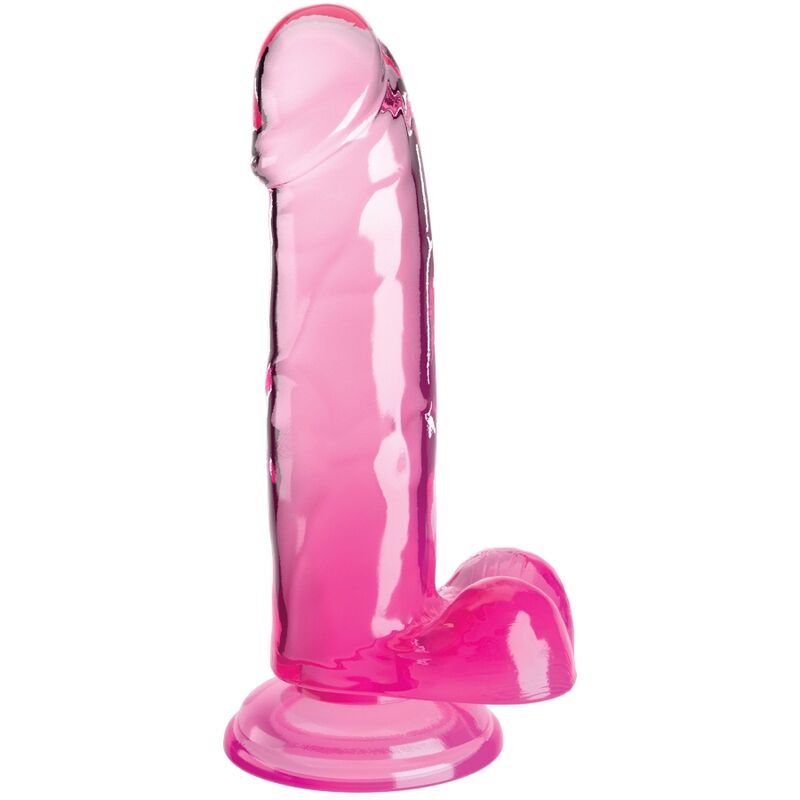 KING COCK - CLEAR REALISTIC PENIS WITH BALLS 15.2 CM PINK - Toys "n" Us