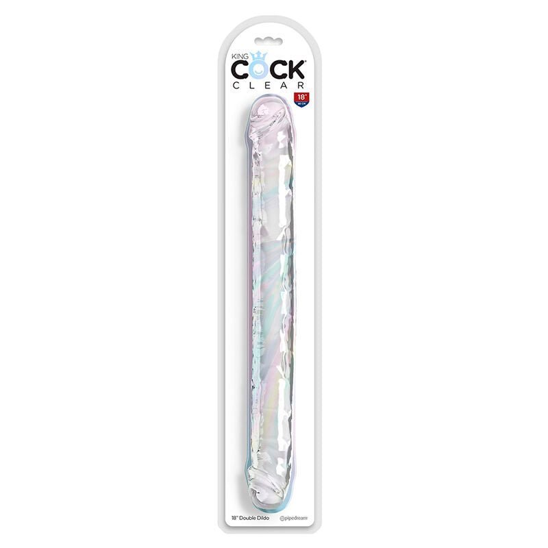 KING COCK - DOUBLE TROUBLE DOUBLE DILDO 46 CM CLEAR - Toys "n" Us