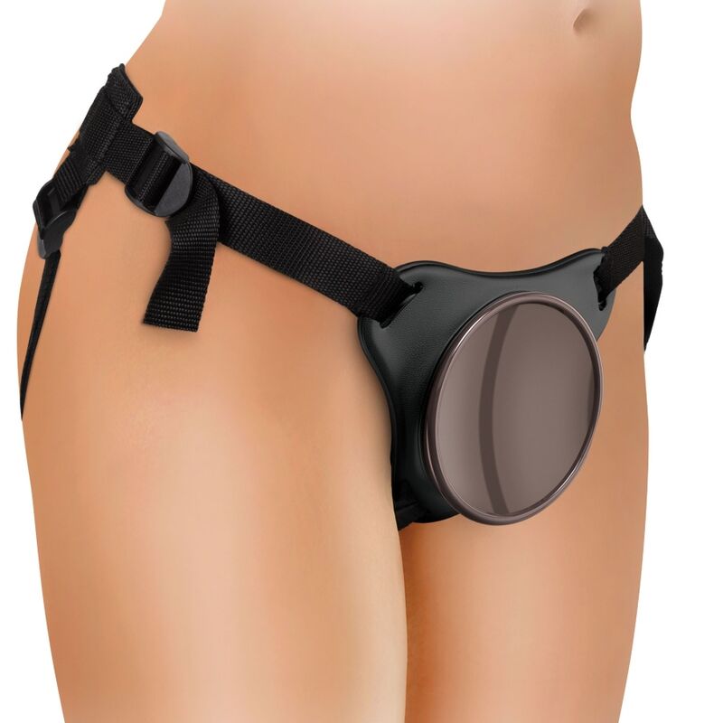 KING COCK - ELITE DELUXE ADJUSTABLE HARNESS KIT RING WITH TESTICLES & DILDO 20.3 CM - Toys "n" Us