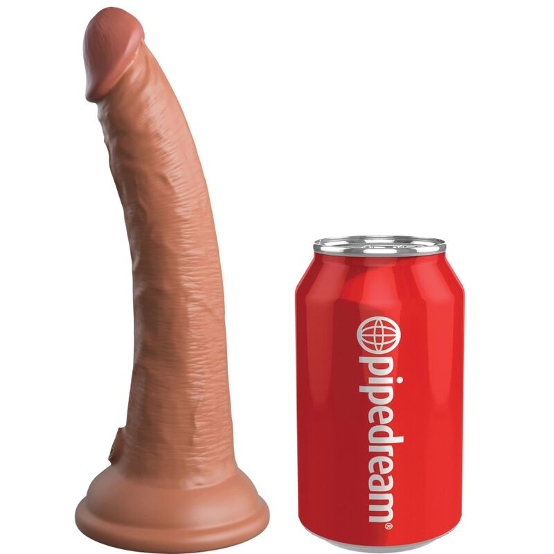 KING COCK - ELITE DILDO DE SILICONE REALÍSTICO 17.8 CM CARAMELO - Toys "n" Us
