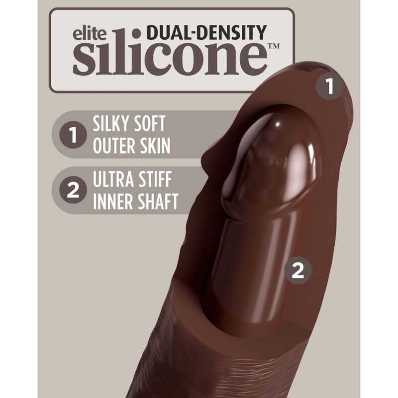KING COCK - ELITE REALISTIC SILICONE DILDO 28 CM BROWN - Toys "n" Us