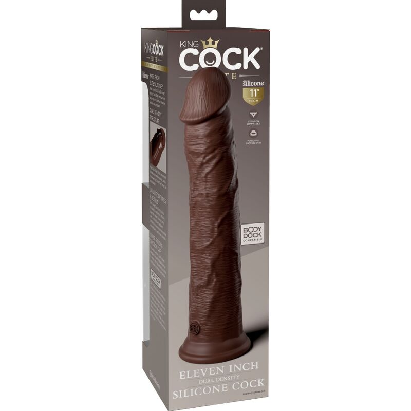 KING COCK - ELITE REALISTIC SILICONE DILDO 28 CM BROWN - Toys "n" Us