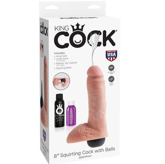 KING COCK - PÊNIS EJACULADOR NATURAL REALISTA 20.32 CM - Toys "n" Us