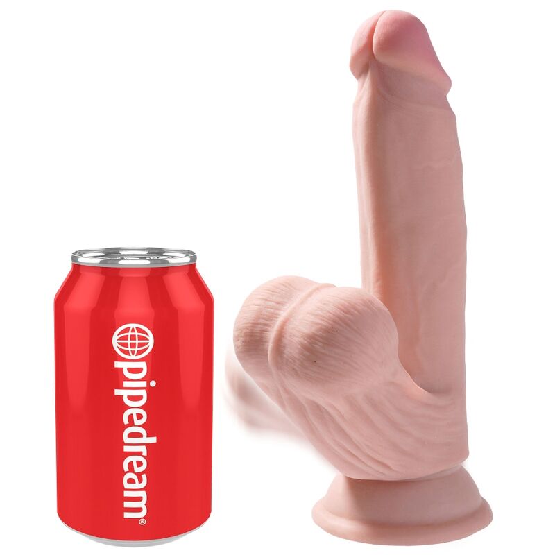 KING COCK - PLUS 3D DILDO BALANANDO BOLAS 15.2 CM PELE CLARA - Toys "n" Us